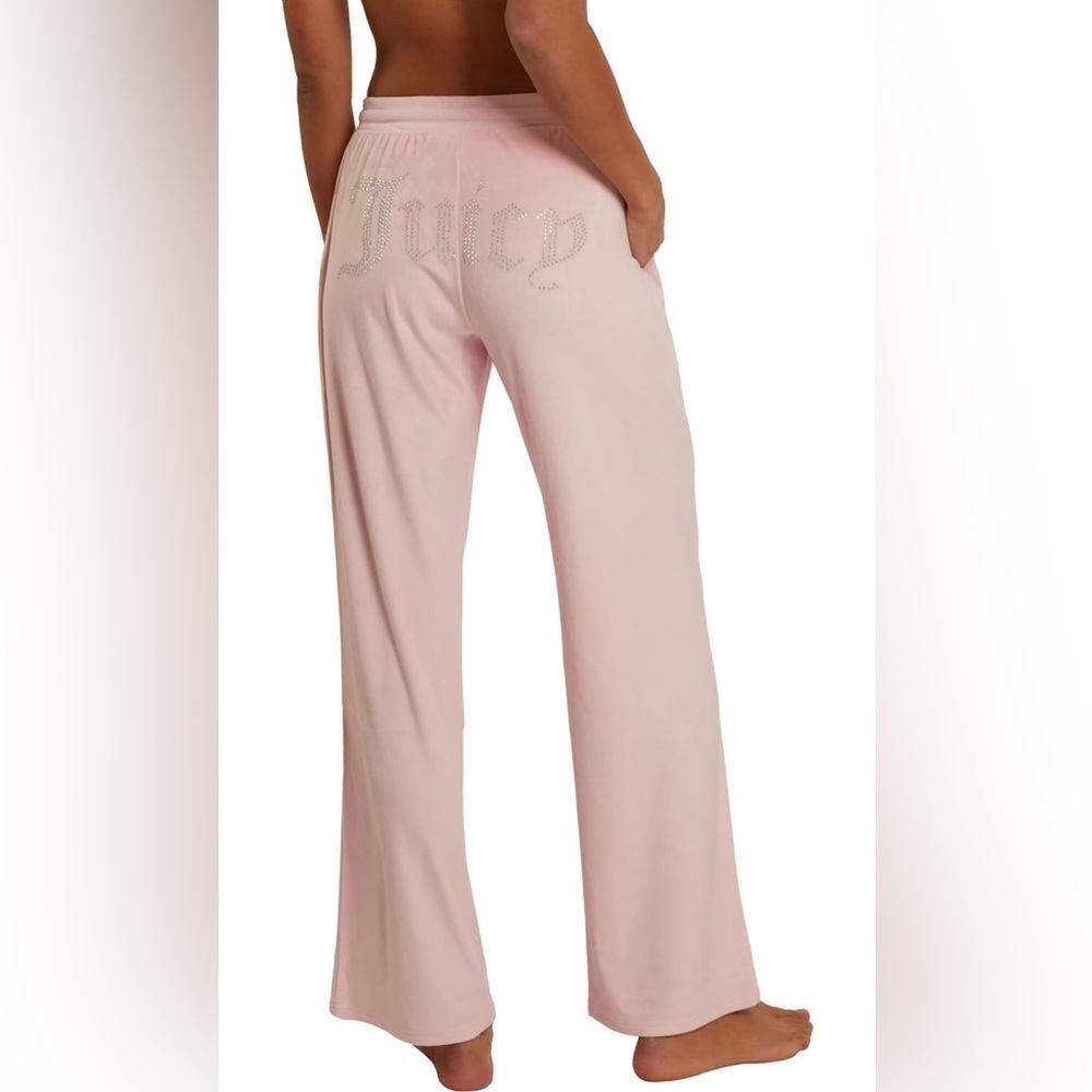 Juicy Couture Sleepwear Velour Pink Lounge Pants Large Rhinestone Girlhoodcore